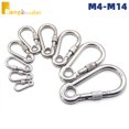thumbnail image 2 of 304 Stainless Steel Screw Lock Climbing Gear Carabiner Quick Links Safety Snap Hook Chain Connecting Ring Carabiner Chain Buckle, 2 of 5