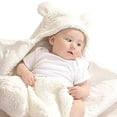 thumbnail image 4 of Couverture d'Emmaillotage Mignonne en Coton Blanche pour Nouveau-Né, Garçon Fille, pour Recevoir et Dormir, 4 of 9