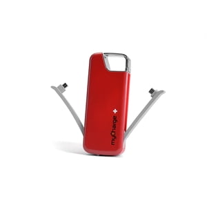 myCharge Jolt 2000M Power Bank with Dual Micro-USB Charging Output Cables (Red)