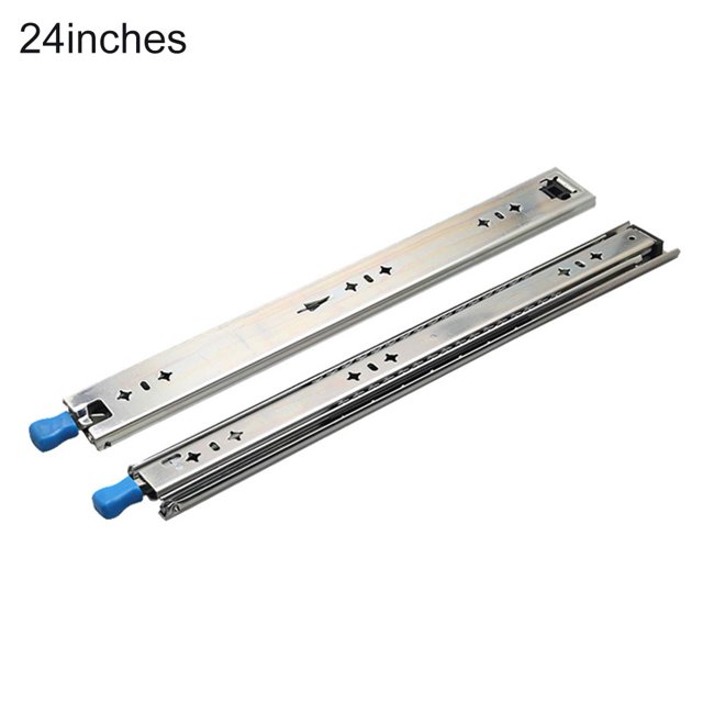 1 Pair 18"-24" Heavy Duty Drawer Slides with Lock-Full Extension Ball Bearing