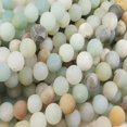 thumbnail image 2 of CHUANK Perles Rondes Mates Amazonite 6mm Pierre Précieuse Véritable Fabrication de Bijoux Naturels, 2 of 5