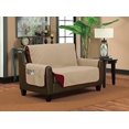 thumbnail image 2 of Protecteur de Meuble Classique Réversible Matelassé Imperméable Motif Losanges (Sofa, Bourgogne/sable), 2 of 2