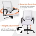 thumbnail image 4 of BestOffice Home Office Chair Desk Adjustable Lumbar Support Armrest Executive, High Density Mesh 360 Degree, White, 4 of 7