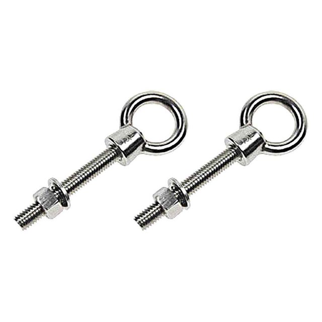US Cargo Control Stainless Steel Shoulder Eye Bolts - Type 316-1/2"" x 4"" L - 2 Pack