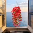 thumbnail image 2 of JilgTeok 3 Packs Simulated Roses Artificial Flower Plastic Wrapping Plants Fake Flowers Vines for Home Garden Porch Yard Living Room Ceiling Spring Decoration Clearance, 2 of 8