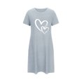 thumbnail image 4 of Rbaofujie Ensemble de Pyjama Short pour Femme, Chemise de Nuit Courte Surdimensionnée Imprimée à Col Rond et Manches Courtes, Robe Ensemble de Pyjama, 4 of 4