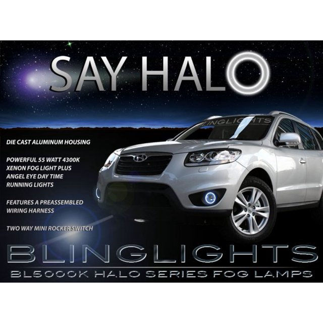 For 2010 2011 2012 Hyundai Santa Fe Halo Fog Lights Lamps Kit