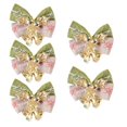 thumbnail image 1 of CUITING 15 Pieces Christmas Bow with Bells Mini Ribbon Bows Burlap Wreath Bows Wrapping Bows Hanging Xmas Wreath Bowknot Ornament for Christmas Tree Presents Decorations, 1 of 5