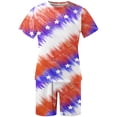 thumbnail image 5 of cllios 4th of July Outfit for Men 2 Piece Set Independence Day Mens Athletic Outfits Short Sleeve Shirts and Drawstring Shorts Set American Flag Matching Suits Independence Day Workout Tracksuits, 5 of 5