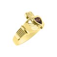 thumbnail image 3 of RYLOS Rings Gold Plated Silver Claddah Love, Loyalty & Friendship Heart 6MM Gem Irish Wedding Band Claddagh Rings June Smoky Quartz Jewelry Size 5, 3 of 6