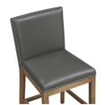 thumbnail image 4 of Somerville Gray Faux Leather Counter Stool with Nail Head Accents, 4 of 7