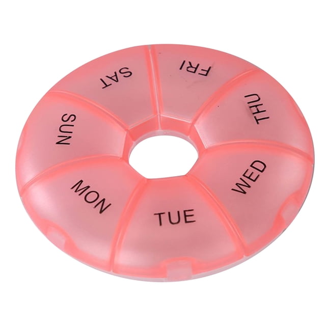 LSLJS Weekly (7-Day) Pills Case, 7-Sided Portable Box Planner Small Case, Vitamin Organizer Box, Medication, Holder Boxes Organizer Pillsbox Dispenser Organizer
