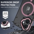 thumbnail image 3 of VENINGO Magnetic Phone Case for iPhone 17 6.3" Compatible with Mag-safe,Translucent Matte Shockproof Scratch Resistant iPhone 17 Case，Pink, 3 of 8