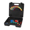 thumbnail image 3 of Dual Gauges Refrigerant Meter with 3 Hoses Air Conditioning Auto Metal Manifold Gauge Set ,Easy to Operate, 3 of 6