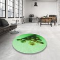 thumbnail image 4 of Ahgly Company Tapis d'Intérieur Lavable à la Machine, Carré, Transitionnel, Vert, Tapis de Zone, 6 Pieds Carré, 4 of 7