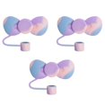 thumbnail image 1 of Kilougeis Prix Réduit 3 Pcs Embouts Mignons avec Nœud Cap Toppers Embouts Compatibles avec Gobelets 40/30 Oz Réutilisables Mignons Couvercles en Silicone Protecteurs pour Gobelets Ley 0.4 Po/10mm Accessoires, 1 of 8