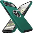 thumbnail image 1 of KOMI for Google Pixel 8 Case, Slim Fit Case for Pixel 8 with Ring Holder Kickstand [Military Grade Drop Tested] [TPU+PC] Dual Layer Shockproof Protective Phone Case for Google Pixel 8, Green, 1 of 5