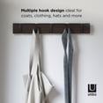 thumbnail image 3 of Umbra Flip Wall Mounted Coat Rack,Black/Walnut, 3 of 6