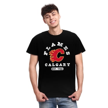 T-shirt à manches courtes pour hommes des Flames de Calgary de la LNH *Exclusivité en ligne