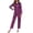 Violet, variante sur GPOECD Ensemble de Pyjama en Satin pour Femme, Chemise de Nuit à Col en V, Longue Tenue de Nuit, Tenue d'Intérieur, Lingerie, Rouge, m