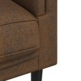 thumbnail image 5 of vidaXL Sofa avec Coussins 2 Places Brun Similicuir Suédé, 5 of 5