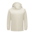 thumbnail image 1 of LSLJS Women's Men Winter Hooded Softshell Windproof Soft Coat Long Sleeve Jacket( White, XL), 1 of 8