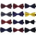 thumbnail image 4 of Men Colorful Pattern Formal Necktie Adult Male necktie Men Business Meeting Wedding Polyester Yarn Bowtie, 4 of 7