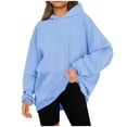 thumbnail image 1 of Besolor Womens Plus Size Hoodies Long Sleeve Drawstring Pullover Tops Casual Loose Fall Winter Hooded Sweatshirts, 1 of 6
