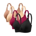 thumbnail image 1 of Yuyuzo Wireless Bras for Women 4 Pack Full Coverage Plus Size Liftup Support Push up Everyday Bras, 1 of 6