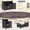 thumbnail image 4 of Costway 8 PCS Patio Rattan Furniture Set Glass Table Shelf Sofa Cushion Black, 4 of 10