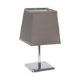 thumbnail image 1 of Simple Designs Mini lampe de table chromée avec abat-jour carré en tissu Empire, 1 of 9