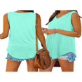 thumbnail image 4 of Women Vest V Neck Sleeveless Solid Color Casual Party Summer Tops, 4 of 9