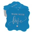 thumbnail image 1 of Inkdotpot Pack Of 100 Made With Love Wedding Paper Tags DIY Craft Bracket Shape Real Rose Gold Foil Hang Tags, 1 of 7