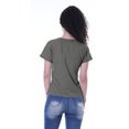 thumbnail image 4 of Moomaya T-shirt à Col Rond pour Femmes à Manches Courtes avec Poche Appliquée à Paillettes - B8, 4 of 6