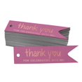 thumbnail image 1 of Inkdotpot Pack Of 100 Thank You For Celebrating With Me Birthday Favor Paper Tags Craft Real Rose Gold Foil Hang Tags, 1 of 1