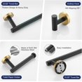 thumbnail image 3 of Gold Bathroom Towel Holder Set, Pieces Bathroom Hardware Set SUS Stainless Steel Round Wall Mounted, 3 of 14