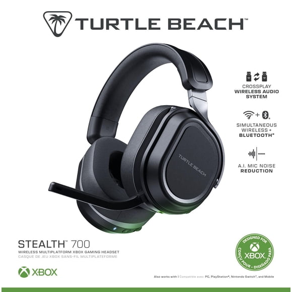 Turtle Beach® Stealth™ 700 – Black Xbox® Series X|S, Xbox® One, PC, PS5™, PS4™, & Bluetooth® Equipped Mobile Devices including Steam Deck™