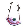 thumbnail image 2 of Abbracc Hanging Hammock Swing Animal Statue Animal Sculpture for Car Rearview Mirror Pig, 2 of 9
