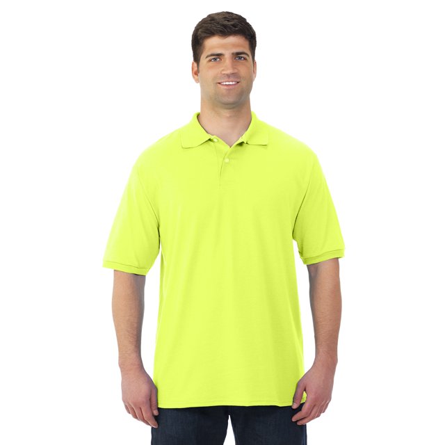 Jerzees T-Shirt de Sport en Jersey à Manches Courtes pour Hommes SpotShield, 2X, Vert Saftey