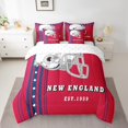 thumbnail image 2 of YST American Football City 7-Piece Comforter Set with Sheets, Red Blue, Queen Size, Football Player Helmet Design, Polyester, Comforter & Duvet Type, 7 Count, 2 of 5