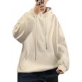 thumbnail image 1 of LUXUR Hommes Sweat à Capuche à Manches Longues Casual Hiver Blanc S, 1 of 3