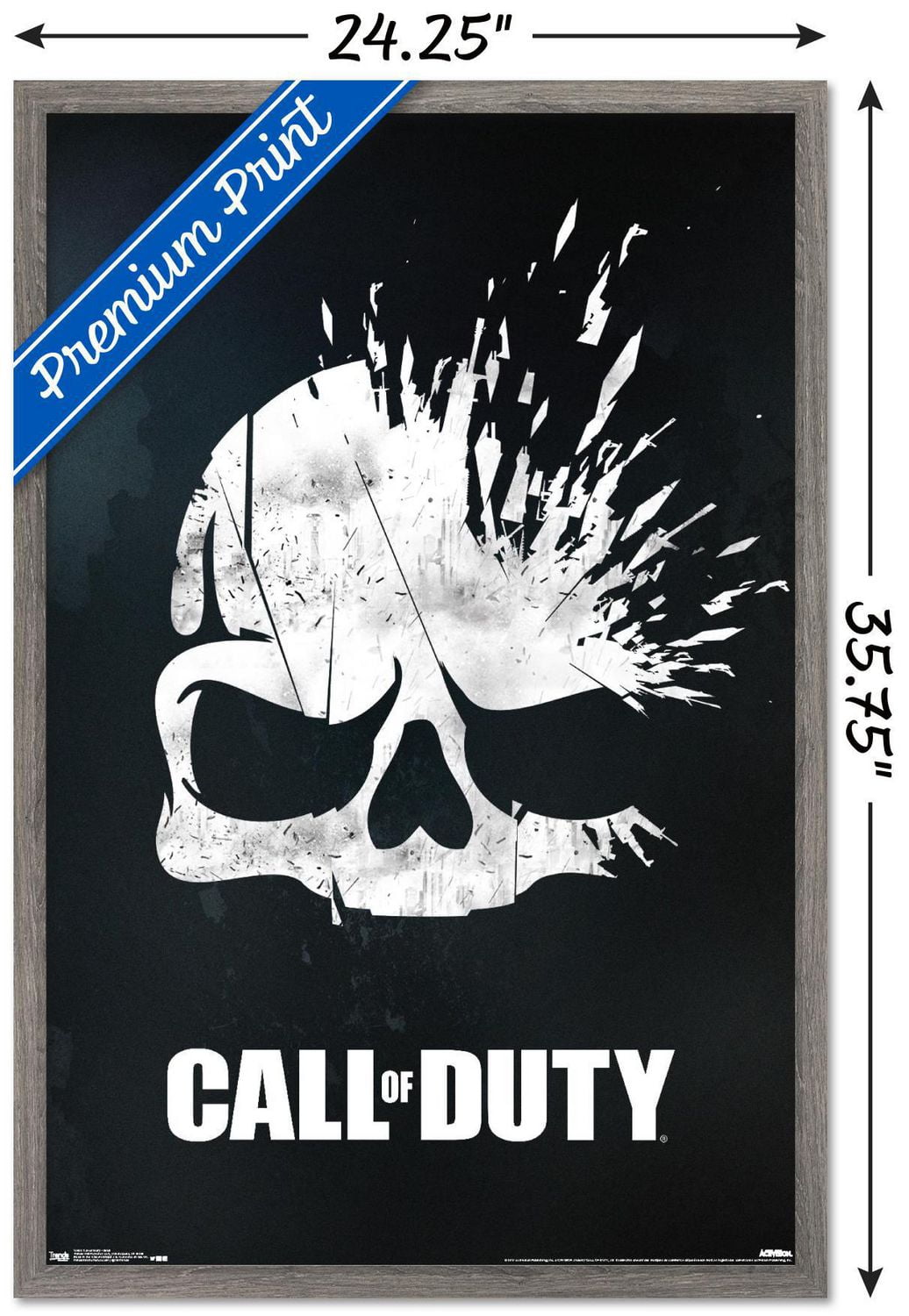 Call of Duty - Skull Wall Poster, 14.725" x 22.375" Framed