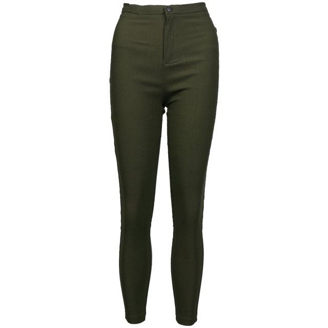 Women Pants High Waist Slim Pencil Skinny Tummy Control Solid Color Pants