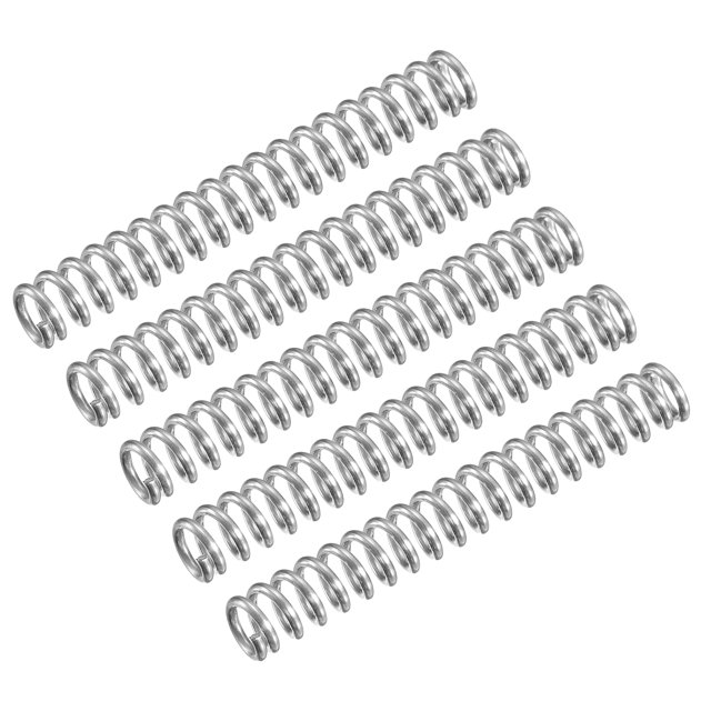 Unique Bargains Ressort de Compression, Lot de 5 en Acier Inoxydable 304, Diamètre 6 mm, Fil 1 mm, Longueur 45 mm