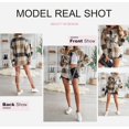 thumbnail image 3 of ORUYROP Womens Long Sleeve Plaid Shirts Flannel Lapel Button Down Shacket Jacket Coats, 3 of 5