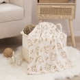 thumbnail image 4 of Winnie the Pooh Allover Print Baby Blanket, Unisex, Beige, 4 of 6