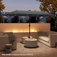 thumbnail image 4 of Costway 13 FT Large Patio Umbrella with LED Solar Lights Crank Handle 12 Heavy-Duty Ribs Gray, 4 of 10