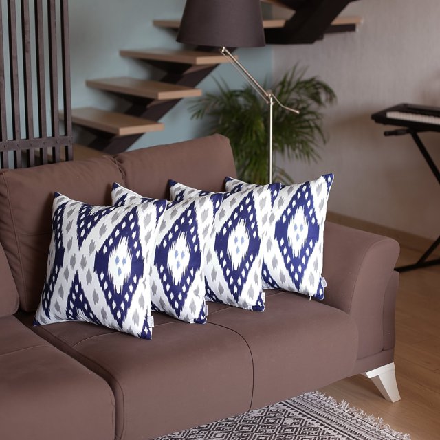Ikat Decorative Square 18" Throw Pillow Cover (Set of 4)