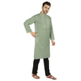 thumbnail image 2 of Atasi Ensemble Kurta-Pyjama Indien Uni pour Hommes Col Mandarin Kurta Décontracté Longue Tenue, 2 of 7