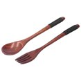 thumbnail image 4 of FLAMEEN Wooden Tableware,Japanese Style Cutlery Set Wooden Spoon Fork Soup Teaspoon Kitchen Cooking Utensil Tools,Wooden Soup Teaspoon, 4 of 8